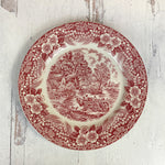 Ironstone Red Transferware Dinner Plates