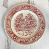 Ironstone Red Transferware Plates