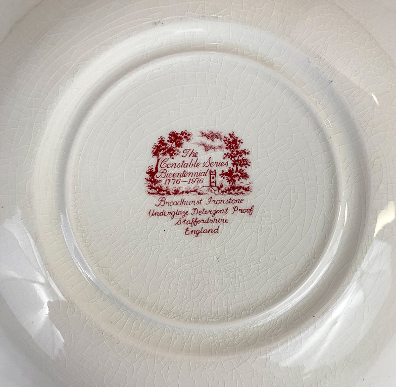 Ironstone Red Transferware Bowls